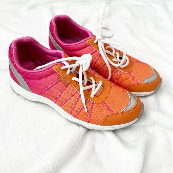 Vionic Alliance walking sneaker ortho heel athletic shoe size 8 orange pink - Picture 3 of 10